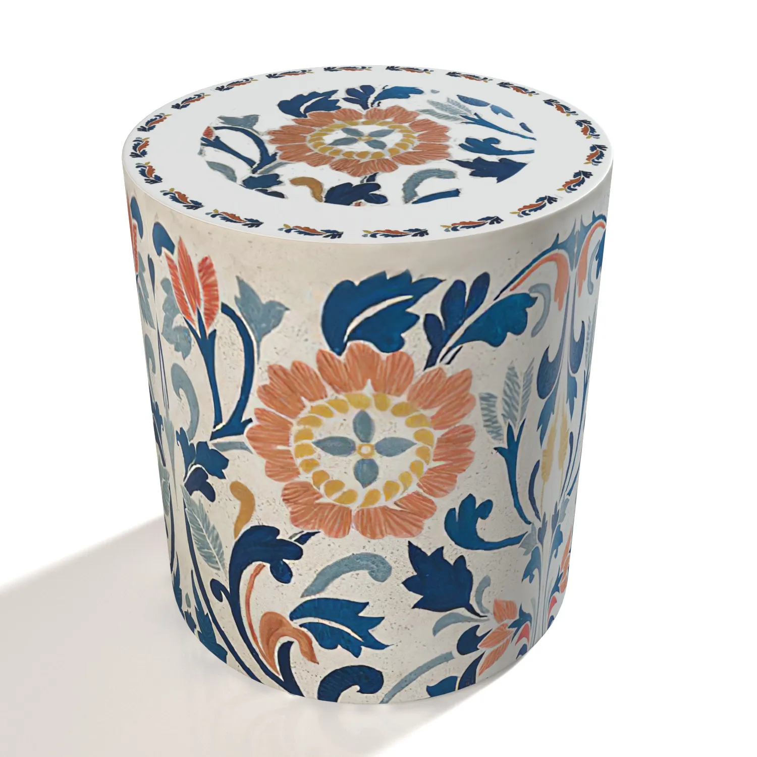 Miray Handpainted Side Table 3D Model_04